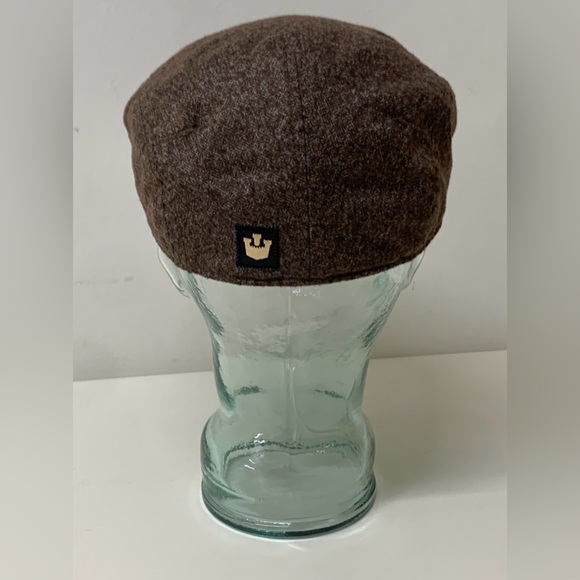 Men's Large Fitted Goorin Bros Brown Heather Flat Cap Hat - Picture 10 of 16